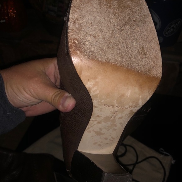 Michael kors brown leather mid calf boots size 8 - Picture 6 of 9